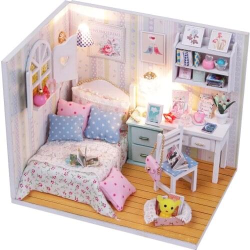 DIY Childrens educational toys dollhouse furniture Pretend Play Furniture doll Mini 3D Toys Household birhday Gift for girls