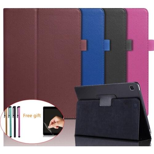 For Samsung Galaxy Tab S6 Lite Case Flip PU Leather Stand Tablet Cover for Galaxy Tab S6 Lite 10.4 2020 SM-P610 SM-P615+film+pen