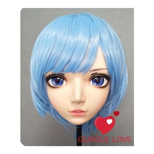 DM122) Resin Girl Japan Anime Kigurumi Cosplay Masks Comic and Animation Mask Cosplay Women Cartoon BJD Crossdressing