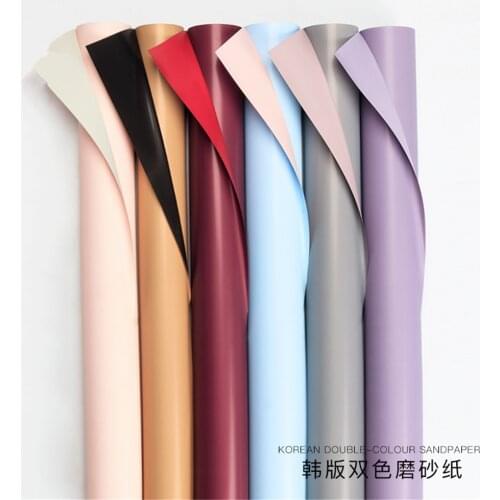 10M Korean Bicolor High-end Matt Flower Wrapping Paper Roll Flower Arrangement Wrapping Material Floral Bouquet Paper