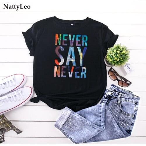 Plus Size Letters Printed TShirt Women Streetwear 100%Cotton T Shirt O Neck Casual Short Sleeve Tees Summer Tops for Women 2020