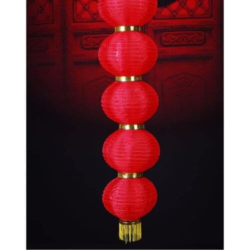 5Pcs/lot Round Silk Lanterns Wedding Birthday Party Decorations Supply Lamp Festive Red Chinese Ball Silk Chinese Lante