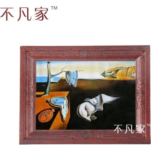 Wholesale Dollhouse 1:12 scale miniature classical the Persistence of Memory oil Home Decorations Painting Frame E-19