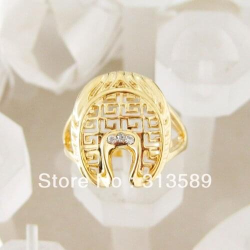 MIN ORDER 10$/NEW GREAT - YELLOW GOLD GP OVERLAY FILLED BRASS RING SZ 6 to 9/ FREE SHIPPING/GREAT GIFT