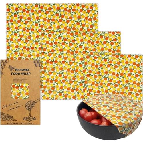 Reusable Food Wrap Eco-friendly Beeswax Food Wrap Set Totally Eco-friendly For Natural Decomposition