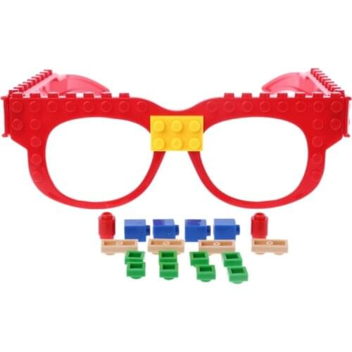 New Glasses Blocks Baseplate DIY Toy Glasses Frame Brick Compatible With Legoed Party Christmas Favors Carnival Decoration