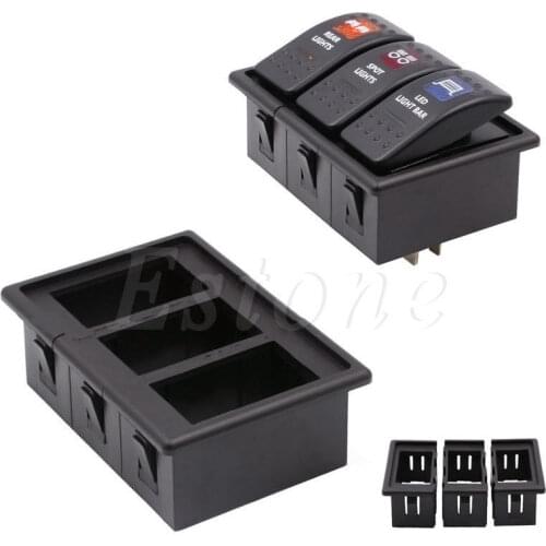 OOTTDY 3 Rocker Switch Clip Panel Assembly Patrol Holder Housing For ARB Carling Type