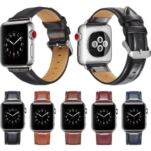 Retro Leather Watch Replacement For Apple Watch Band iWatch 42mm 38mm 40mm 44mm Series 3 1 2 4 5 Watch Strap Watchband Bracelet