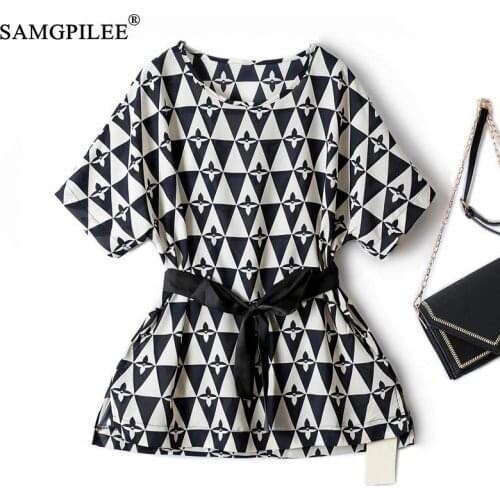 Блузки в клетку Samgpilee China At AliExpress