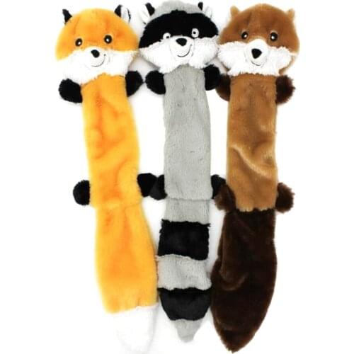 Puppy Training Toy Chew Squeaker Animals Pet Toys Plush Puppy Honking Squirrel For Dogs Cat Chew Squeak Toy Dog Supplies