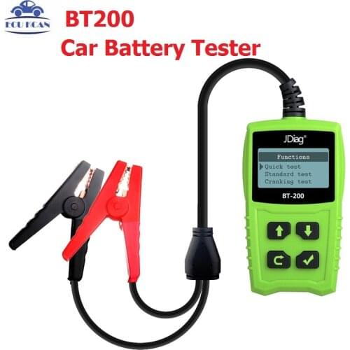 JDiag FasCheck BT-200 Car Battery Tester BT200 LCD Display universal car battery detected Fuction same as BT360 Support 2000 EN