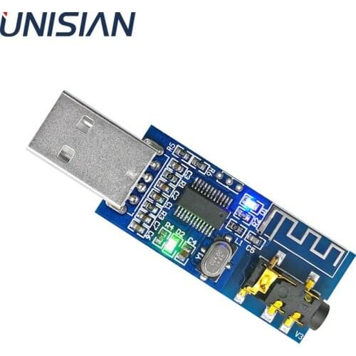 UNISIAN USB Bluetooth Adapter 4.0 Mp3 Music Audio Receiver Transmitter Bluetooth Wireless Module for Wired Speaker
