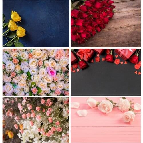 ZHISUXI Vinyl Valentines Day Photography Backdrops Wooden Flower Party Backgrounds Birthday Backdrop 201214QMH-03