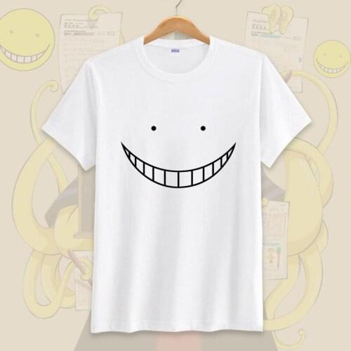 Japanese Anime Assassination Classroom Cosplay T Shirt Korosensei Shiota Nagisa Printed Cartoon T-Shirt Graphic Top Tee Costume