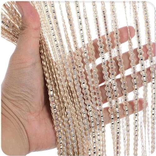 Door Line Curtain Partition Curtains for Living Room Thread String Luxury Short Hall Tassel Bead Sheer Drape Panel Made of Beads