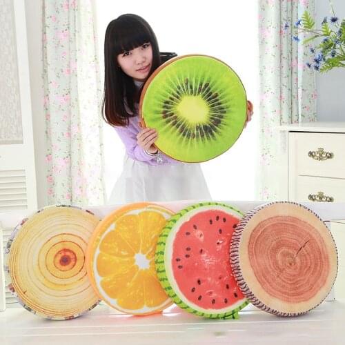 35New Creative 3D Summer Fruit PP Cotton Office Chair Back Cushion Sofa Throw Pillow New
