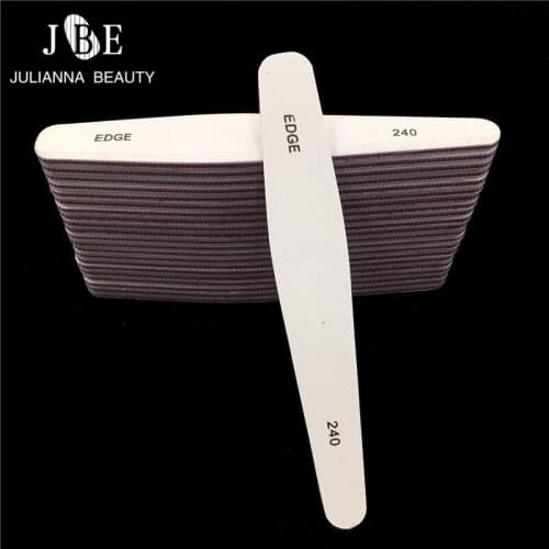 50Pcs/Lot White Diamond Nail File 240/240 Grit Polishing Professional Files Manicure Pedicure Buffer Nail Tools Set