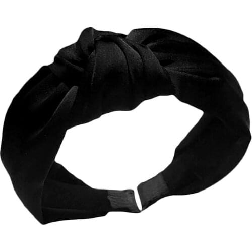 7 Colors Women Girls Cloth Wrapped Ruched Headband Glitter Plain Solid Color Retro Pleated Hair Hoop Casual Boho Headwear