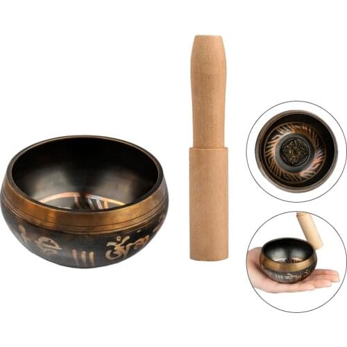8cm-17.5cm Buddhism Tibetan Bowl Copper Singing Bowls Handmade Decorative-wall-dishes Home Decoration Yoga bowl