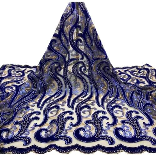 African Lace Fabric 2021 High Quality Sequins Lace Embroidery French Tulle Nigerian Lace Fabrics For Wedding Dress XH-200