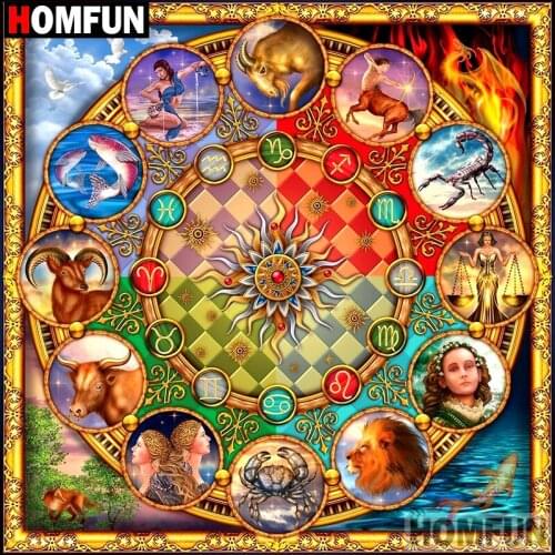 HOMFUN Full Square/Round Drill 5D DIY Diamond Painting "constellation" 3D Embroidery Cross Stitch 5D Decor Gift A13210