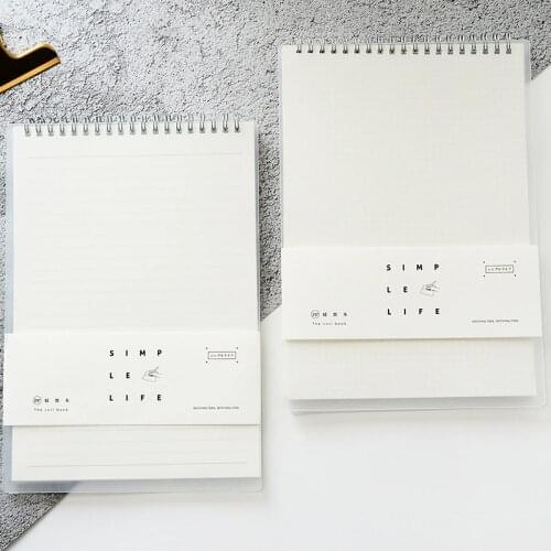 Coil Notebooks and Journals Memo Pad School Office Stationery PP Cover A5 B5 Concise Diary Horizontal Grid Book School Supplies