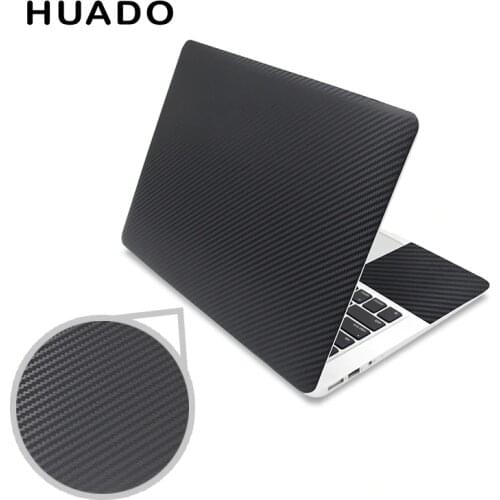 Black 3D carbon fibre laptop skin sticker 15.6 vinyl stickers for notebook 17"15"14"13" decals for mac air 13.3/mi pro/asus/hp