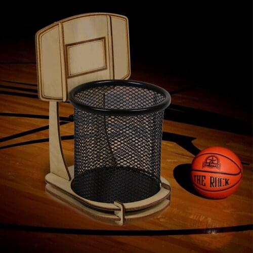 DIY Pen Holder Pencil Holder Office Basketball Stand Table Decoration Sport For Basketball Fans