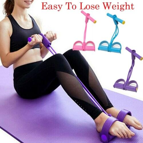 Home Exercise Body Yoga Fitness Resistance Band Fitness Elastic Sit Up Pull Rope Abdominal Exerciser Home Gym Sport Equipment