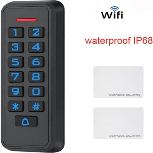 Keyless Door Lock WIFI Waterproof Fingerprint Access Standalone Keypad Door +RFID Control Entry TF1 Cheapest Card Finger