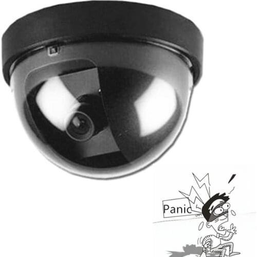 1PC Dummy Surveillance Camera Indoor Outdoor Smart Home Dome Plastic Anti-theft With Flashing Red LED Light Fake Security Camera