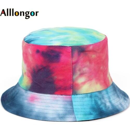 Colorful Harajuku Hat Summer 2020 Foldable Fishing Cap Chapeu Panama Bucket Hat Women bob femme gorro pescador mujer hip hop