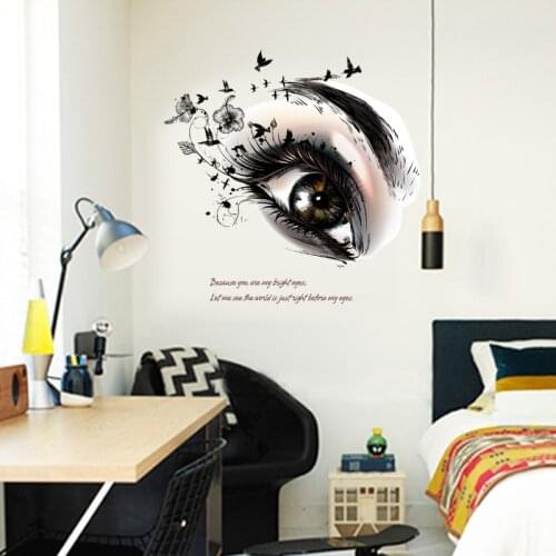 Creative Pretty eyelashes Wall Sticker Girl room living room decorations for home wallpaper Mural Art Decals Sexy stickers