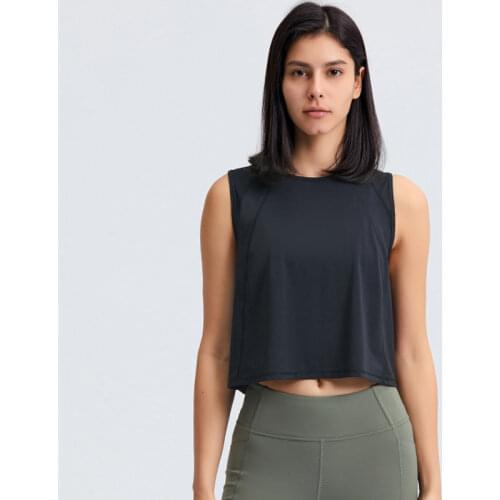 Rainbowshades Gym Crop Tank Women Sports Open Back Breathable Pink Black Blue Green Yellow Top