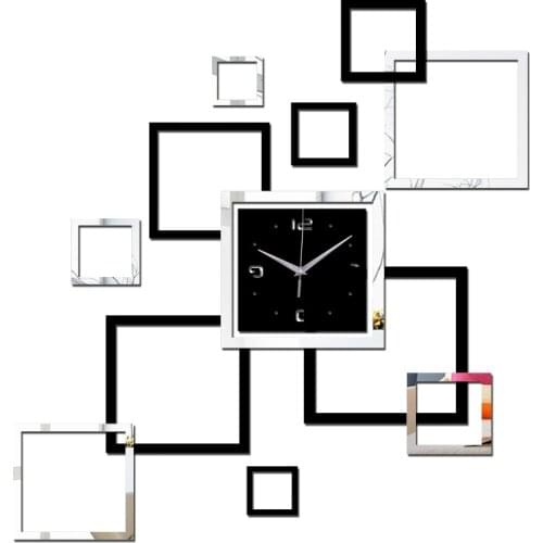 New Wall Clock Diy Clocks Reloj De Pared Quartz Watch Horloge Murale Living Room Brief Acrylic 3d Stickers