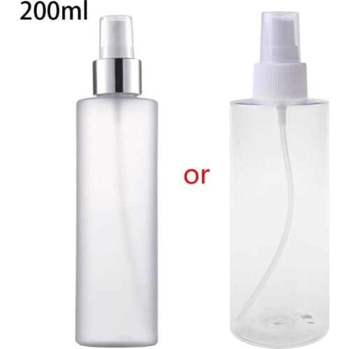 2021 New 100/200ml Empty Refillable Plastic Spray Bottle Scrub Frosted Fine Mist Perfume Aluminum Atomizer Cosmetic Container