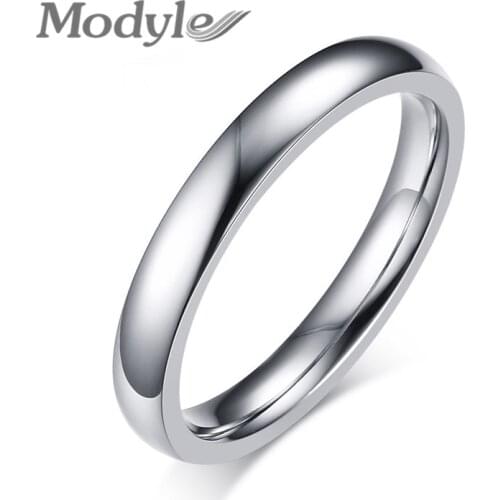 Modyle 2021 New Fashion New Fashion Ring Silver-Color Stainless Steel Ring for Women High Quality Ring Jewelry