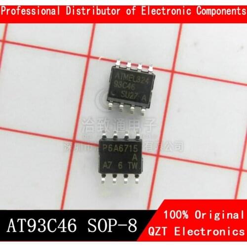 10PCS 93C46 SOP-8 AT93C46 SOP8 SMD New and Original IC Chipset