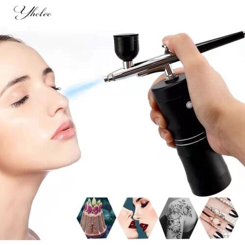 Portable Airbrush Compressor Mini Spray Gun Face Care Nebulizer Oxygen Injector Beauty Devices Massager Moisturize Skin Care Set