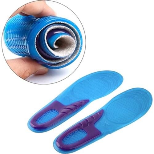 1 Pair Small size Orthotic Arch Support Massaging Silicone Insoles Anti-Slip Gel Soft Sport Shoe Insole Pad For Man Women