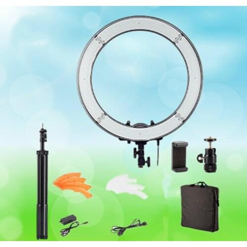 18-inch 240 Lamp Beads LED Ring Lamp Photography Camera Fill Lamp Live Beauty Makeup Lamp Carry Case Diffusion Plate Bracket