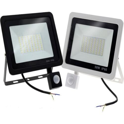 PIR Motion Sensor LED Flood Light 220V Waterproof Spotlight 10/50/100W Projection Light Outdoor Lighting Garden Street Wall Lamp