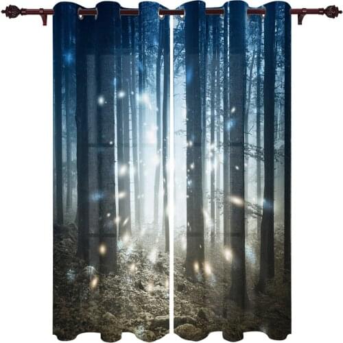 Firefly Forest Dream Kitchen Curtain Kids Bedroom Living Room Balcony French Windows Curtain Fabric Pergola Bathroom