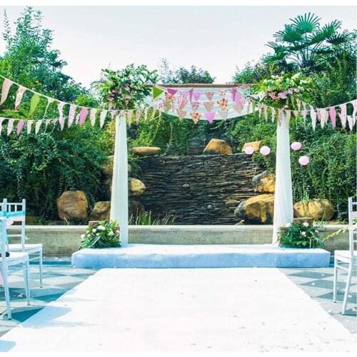 41 Feet Fabric Bunting Banner Vintage Bunting Flag Floral Pieces Triangle Garland Cloth For Birthday Printed 42 Flags Weddi J1E9