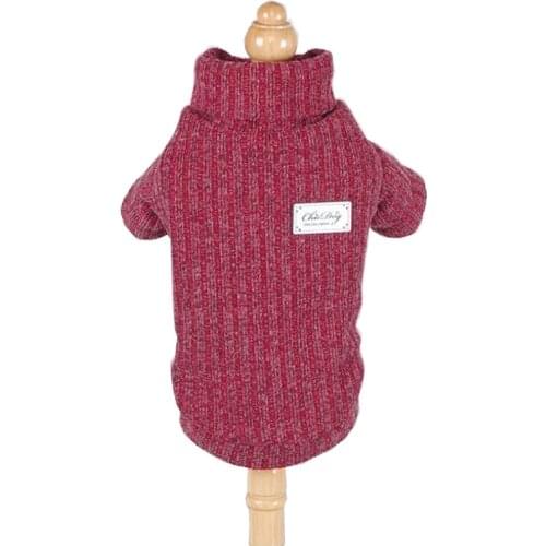 Thick Autumn Winter Pet Turtleneck Sweater Knitted Dog Sweater Teddy Puppy Jumper for Dogs