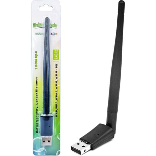 150Mbps MT7601 USB WiFi Wireless Network Card Adapter with Antenna for TV Set Top Box for computer Plastic + Metal