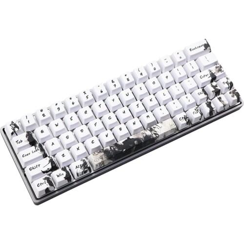 71-key Mechanical Keyboard Height, PBT Keycap, Five-sided Sublimation Process, Compatible with GH60/GK64/GK61