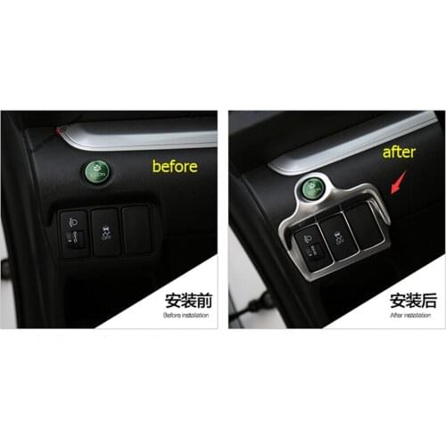 Yimaautotrims Headlight Adjustment Switch Frame Cover Head Lights Switch Decoration Trim Fit For Honda CRV CR-V 2013 - 2016 ABS