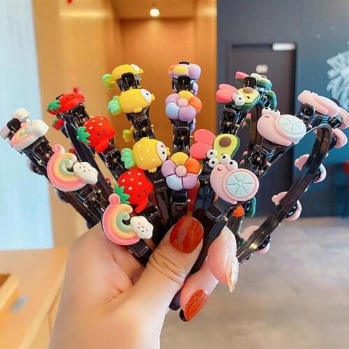 Girls Princess Hairstyle Hairpin Cartoon Headbands For Women Girl Snail Rainbow Pink Star Hair Band Kids Braided Hair Band Gifts