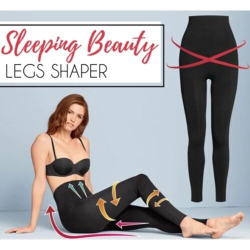 Women Sleeping Beauty Legs Shaper Legging Slimming Leg Hip Up Pants H9